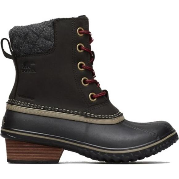 Sorel Women's Slimpack II Lace Black Waterproof Duck Boots Size 5 NWT - Picture 1 of 7
